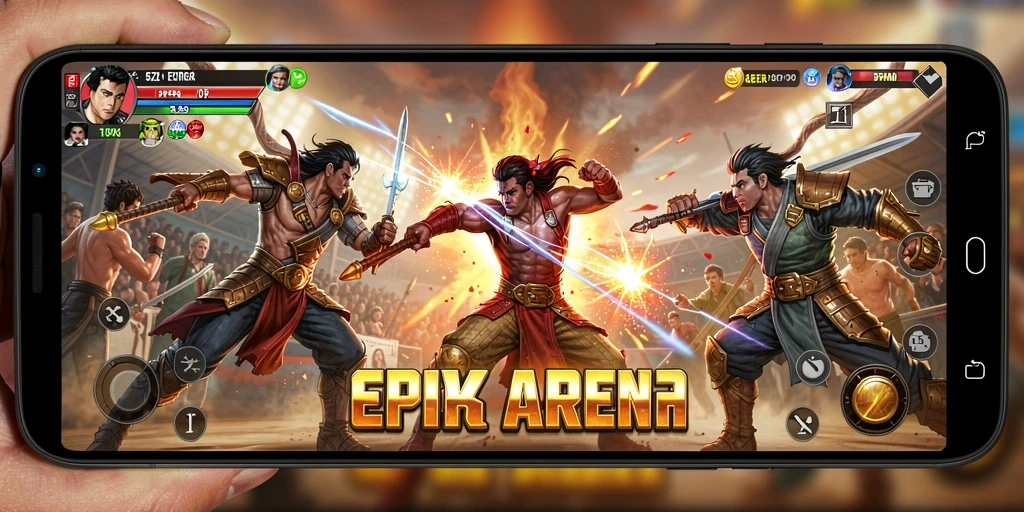 Gameplay seru dan intens dari 5ZK yang menggambarkan pertarungan epik.