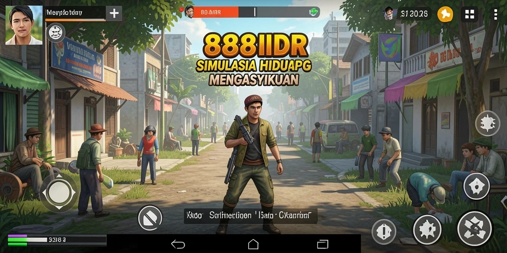 Screenshot utama 888IDR menampilkan gameplay menarik dan interaksi karakter.