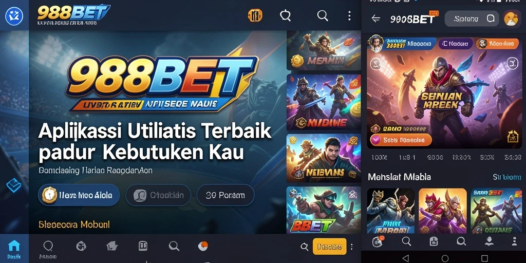 Screenshot aplikasi 988BET menampilkan antarmuka yang ramah pengguna.
