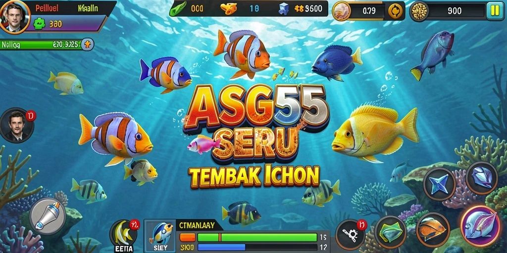 Tangkapan layar gameplay seru dari ASG55 saat menembak ikan.