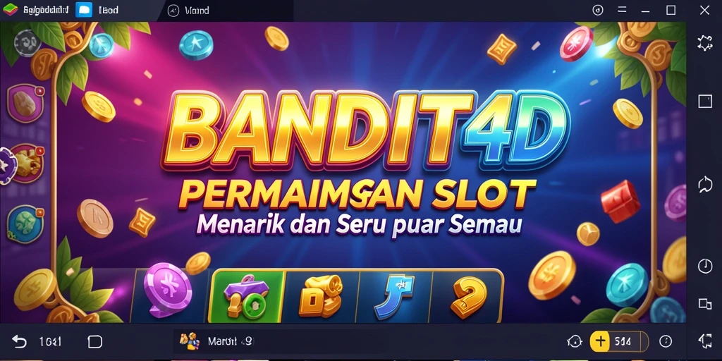 Tangkapan layar utama BANDIT4D menampilkan gameplay dinamis dari permainan slot.