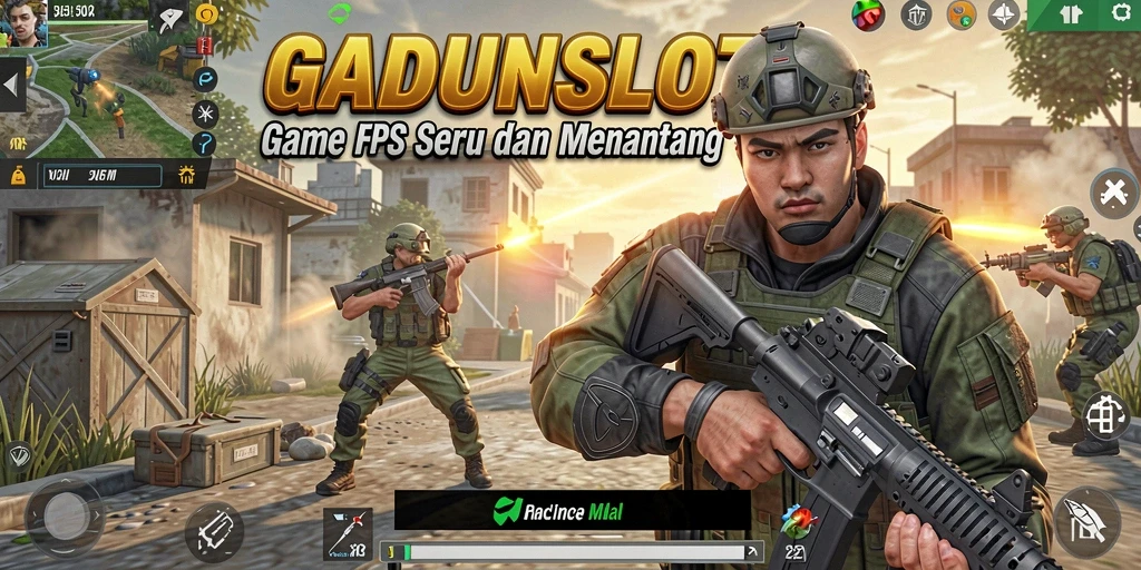 Tampilan dinamis dari GADUNSLOT dengan aksi FPS yang mendebarkan.