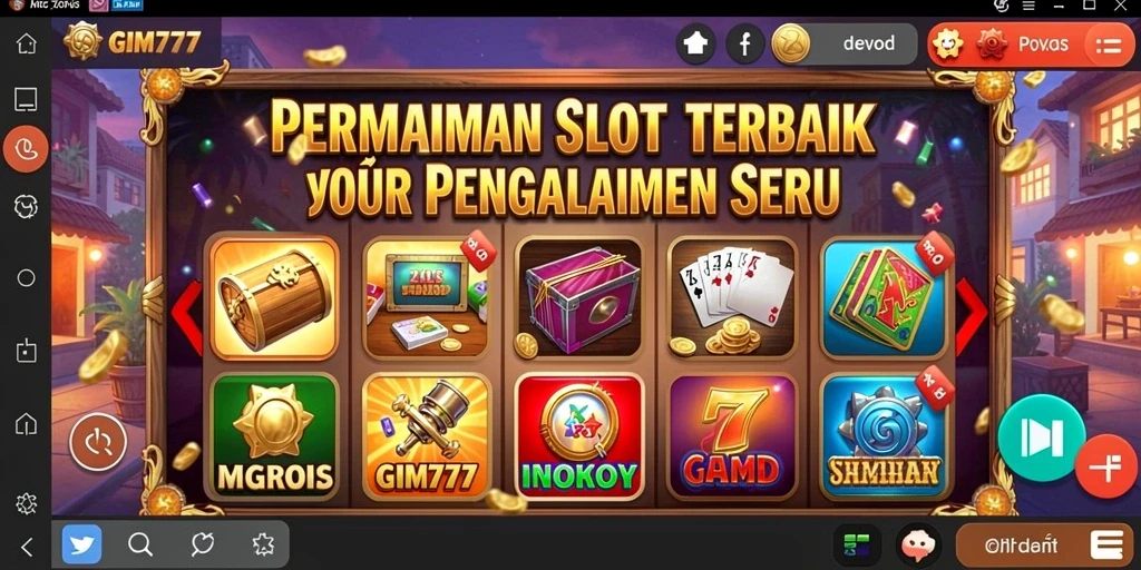 Screenshot utama GIM777 menampilkan gameplay slot yang seru dan grafis menarik.