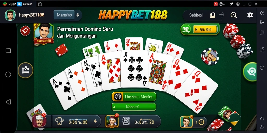 Tampilan menarik dari gameplay Domino di HAPPYBET188.