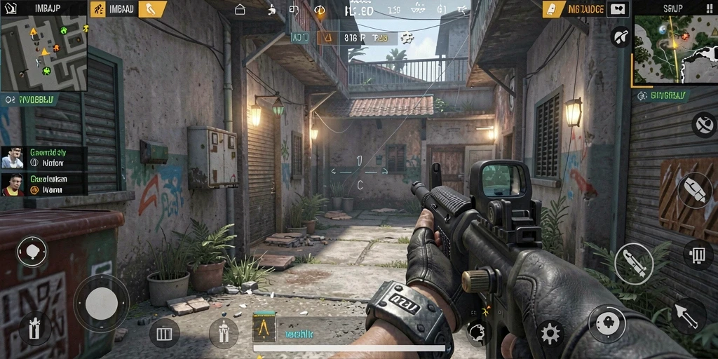 Gameplay mendebarkan dari IMBAJP dengan aksi tembak-menembak yang intens.