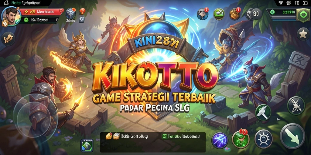 Screenshot KIKOTOTO menampilkan strategi pembangunan dan pertempuran yang menarik.
