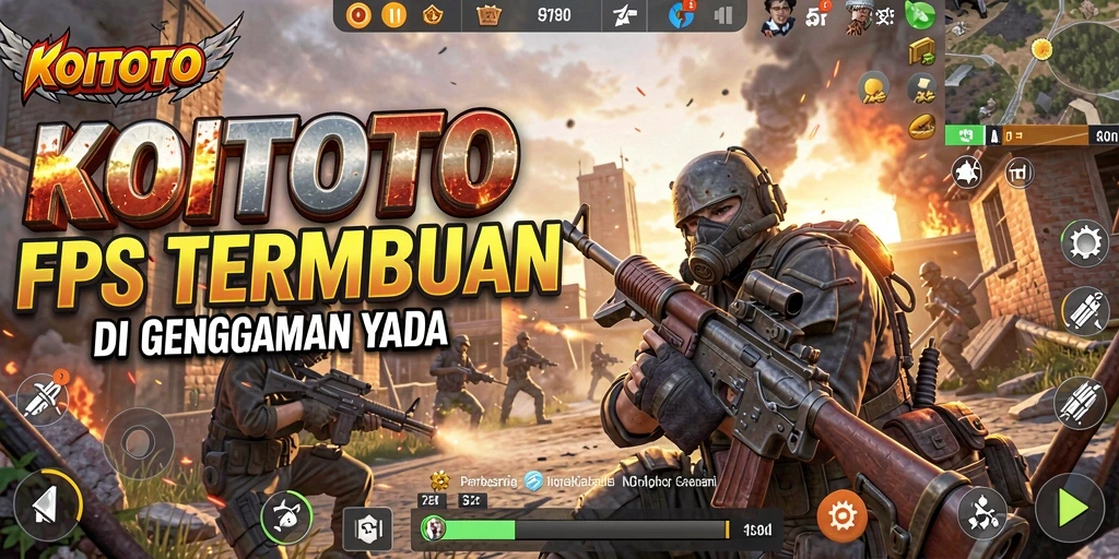 Screenshot gameplay KOITOTO menunjukkan aksi pertempuran yang intens dan mendebarkan.