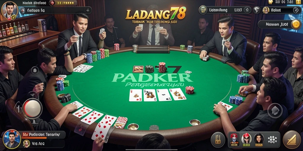 Tampilan gameplay Poker yang menarik di LADANG78.