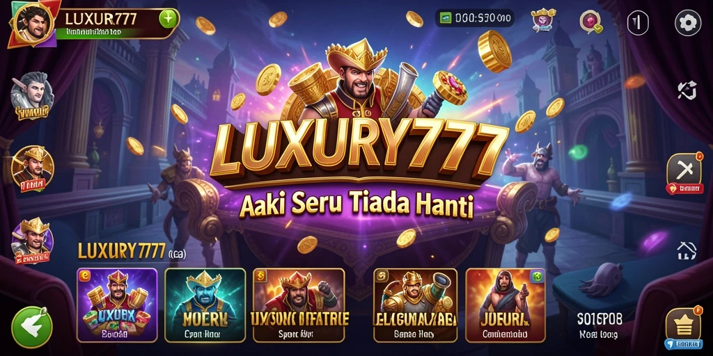 Screenshot menampilkan aksi seru dalam gameplay LUXURY777.