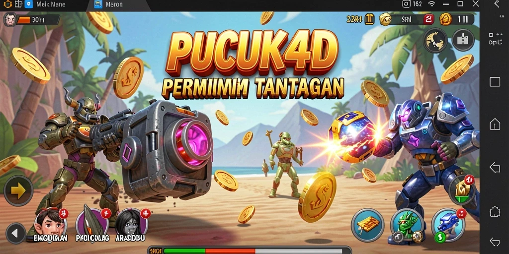 Tampilan gameplay menantang dalam PUCUK4D dengan grafis yang menarik.
