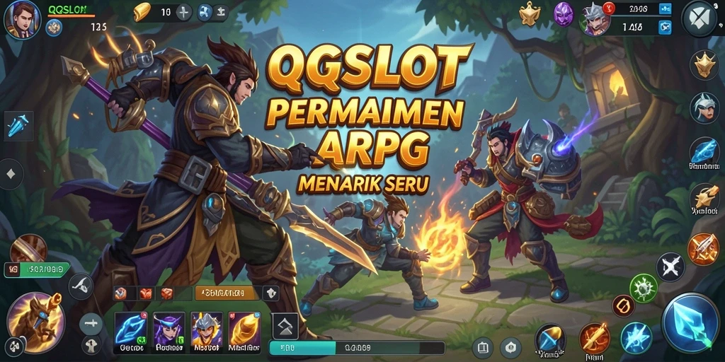 Tangkapan layar gameplay QQSLOT yang menunjukkan pertarungan seru.
