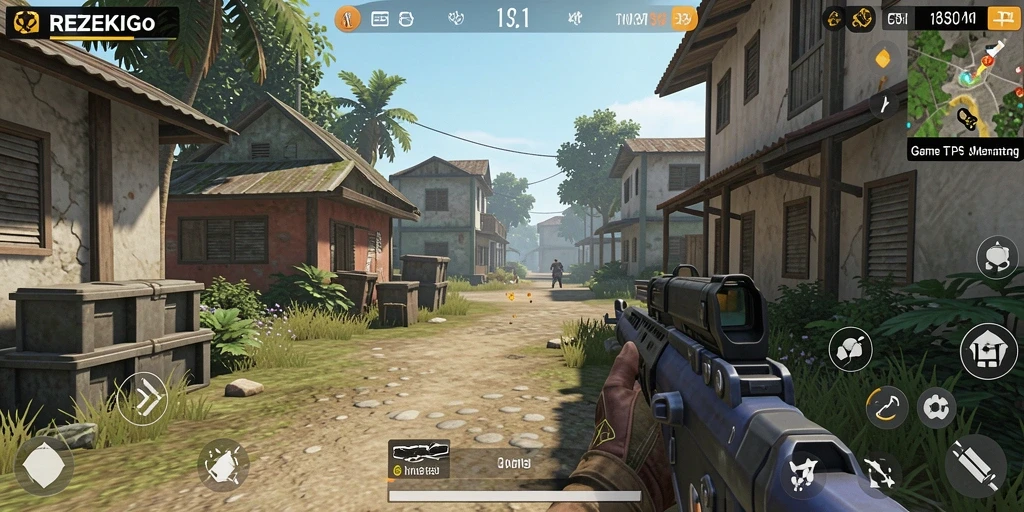 Tampilan gameplay intens dan mendebarkan dari REZEKIGO.