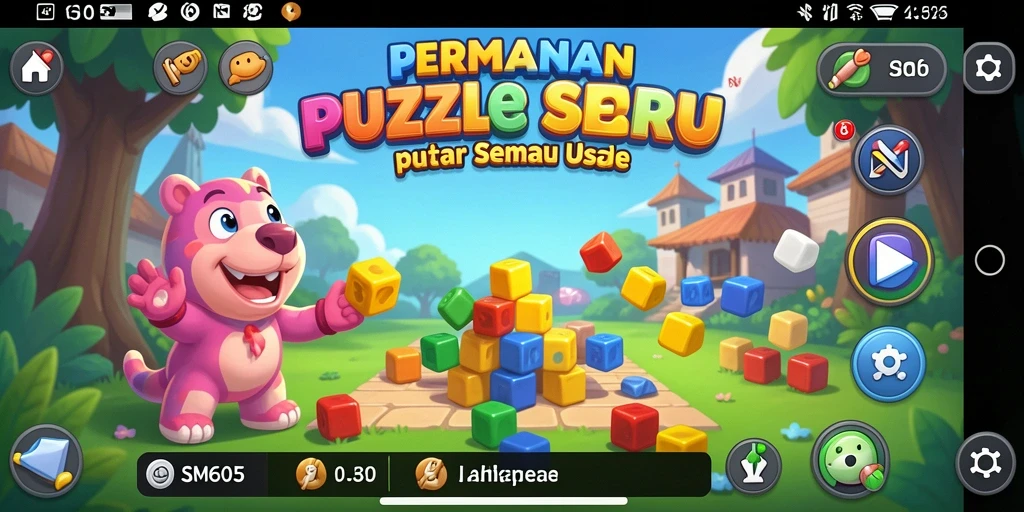 Tampilan gameplay SM605 yang menantang dan menghibur dalam genre Puzzle.
