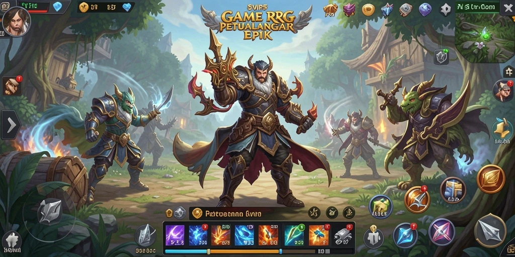 Screenshot gameplay SVIP5 yang menampilkan pertarungan seru dan karakter unik.