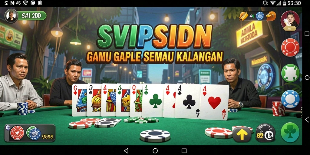 Tampilan seru permainan Gaple di SVIPSIDN yang menantang.