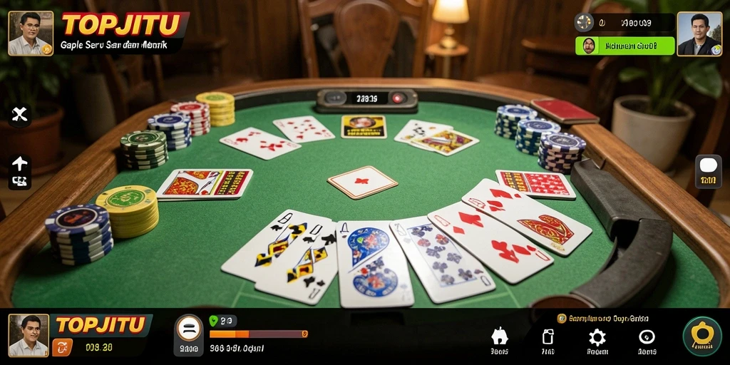 Tampilan gameplay Gaple yang seru dan interaktif.