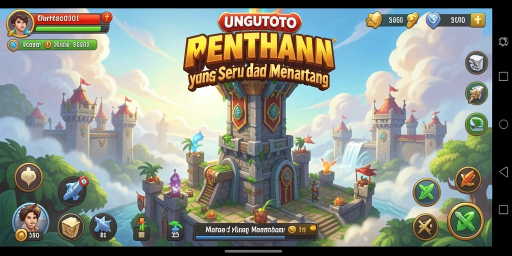 Tampilan permainan UNGUTOTO dengan aksi Tower Defense yang seru.